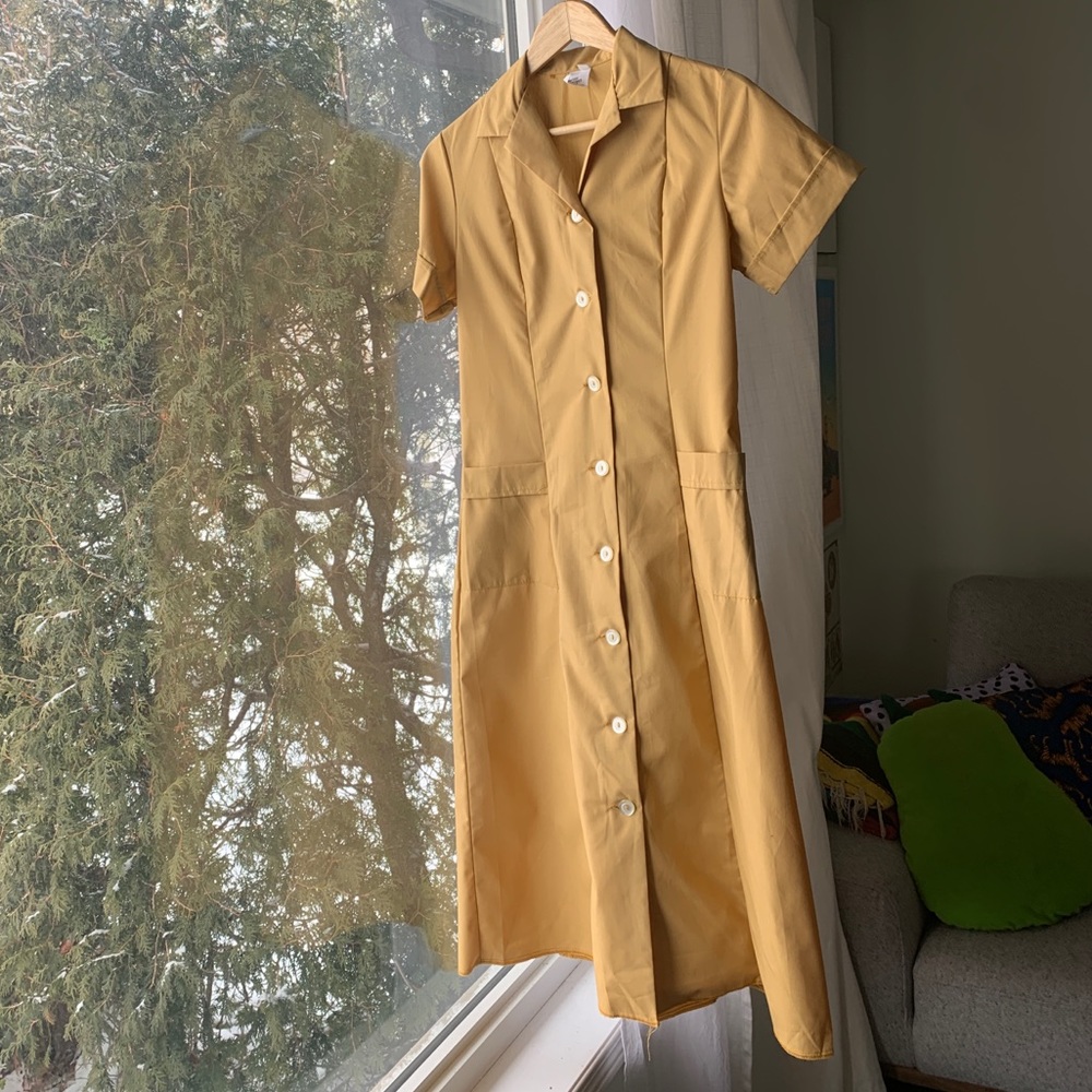 Uniform Mustard/ Camel Dress - Picture 3 of 11